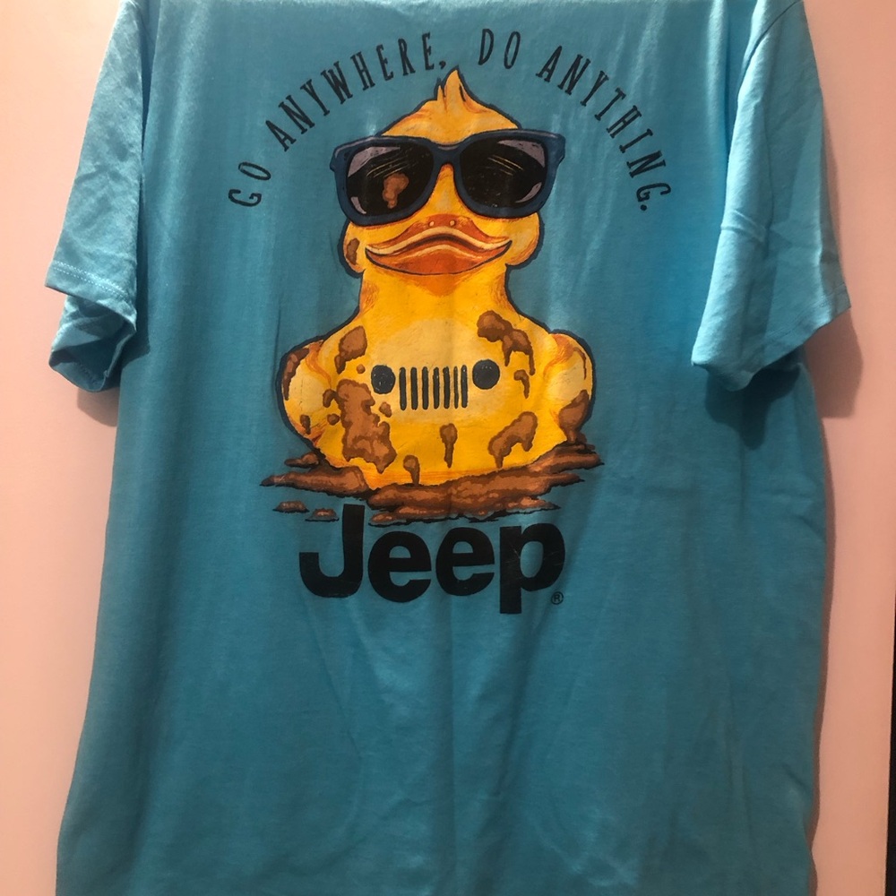 Jeep xl Blue Short Sleeve Tee with Duck